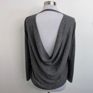 Eileen Fisher Gray Drape Cardigan Sweater 100% Royal Alpaca XS NWT Designer